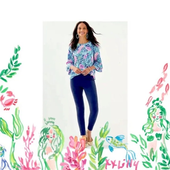 Lilly Pulitzer Pants - Lilly Pulitzer NWT 29" Anika Ultra Suede Leggings True Navy Size 0,14